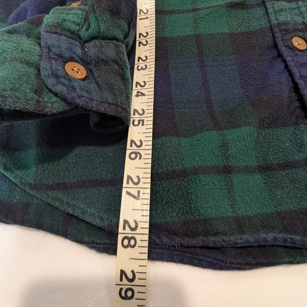 Vintage J. Crew Cotton Flannel Plaid Shirt - Picture 6 of 7